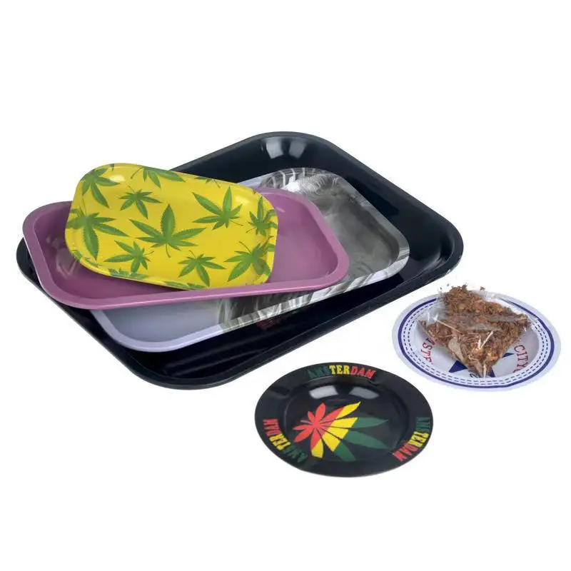 Free Sample Custom Design Tin Rolling Tray for Cigarette Serving