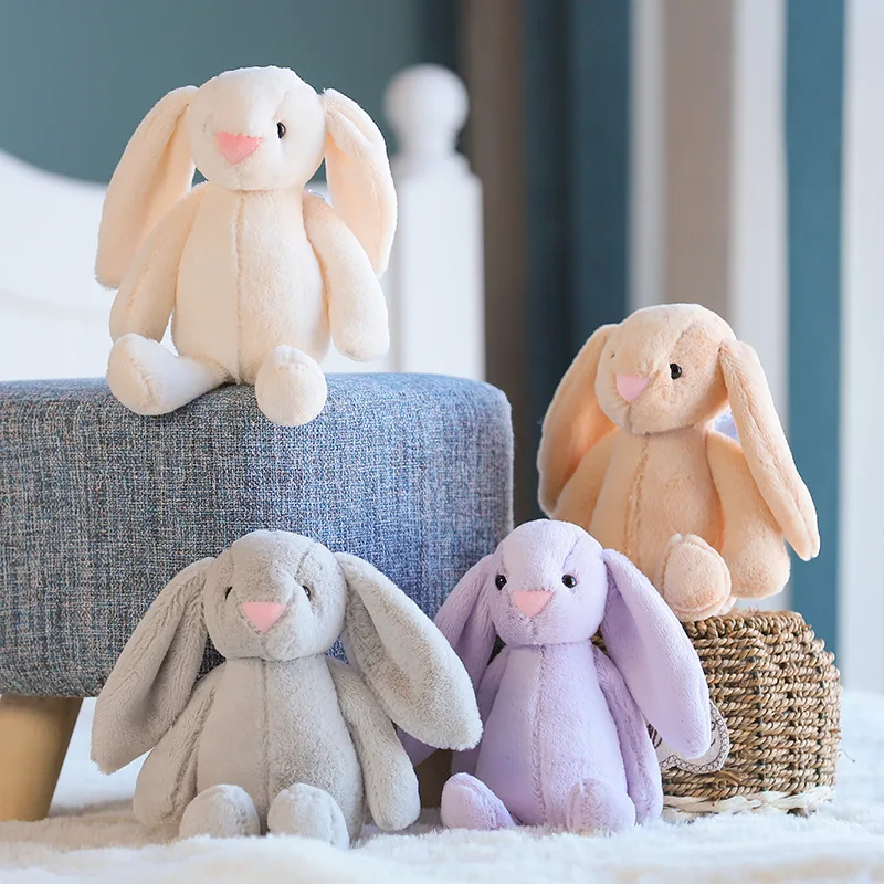 
38cm Good Quality Bunny Rabbit Stuffed Animal Pillow Lifelike Rabbit Doll Hand Puppet for Gift 