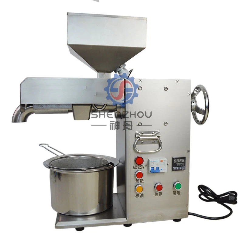 Edible oil cold press machine can press various oils with large capacity 30KG/H