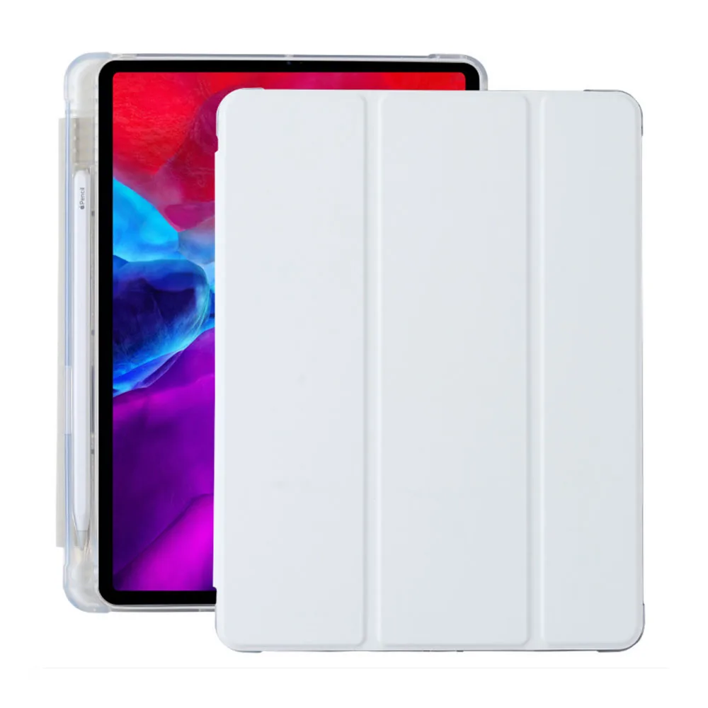 Trifold TPU Leather Case For iPad 2020 Case 10.2 Smart Tablet Cover for iPad Case 11 7th 8th Generation 2021 with pencil holder
