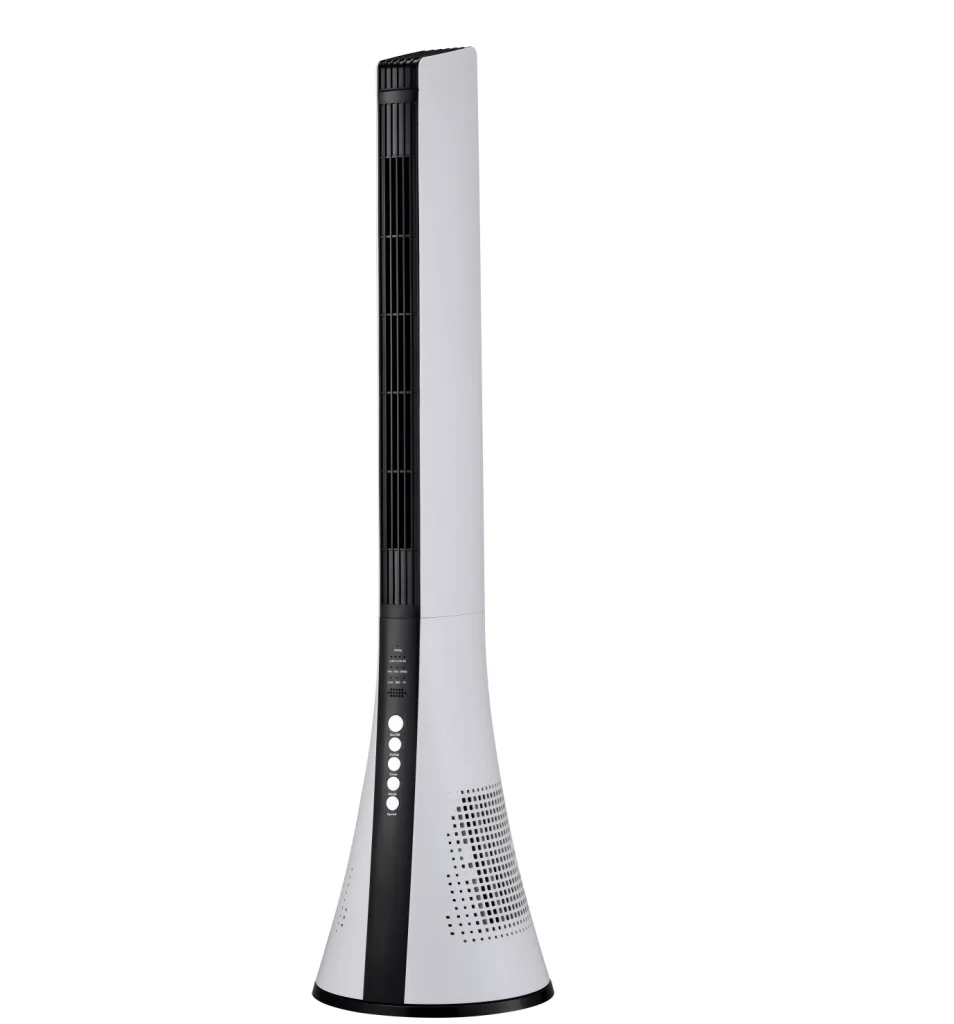 2023 new Smart Bladeless Pedestal Tower Fans with remote control Air Purifying Circulator fan