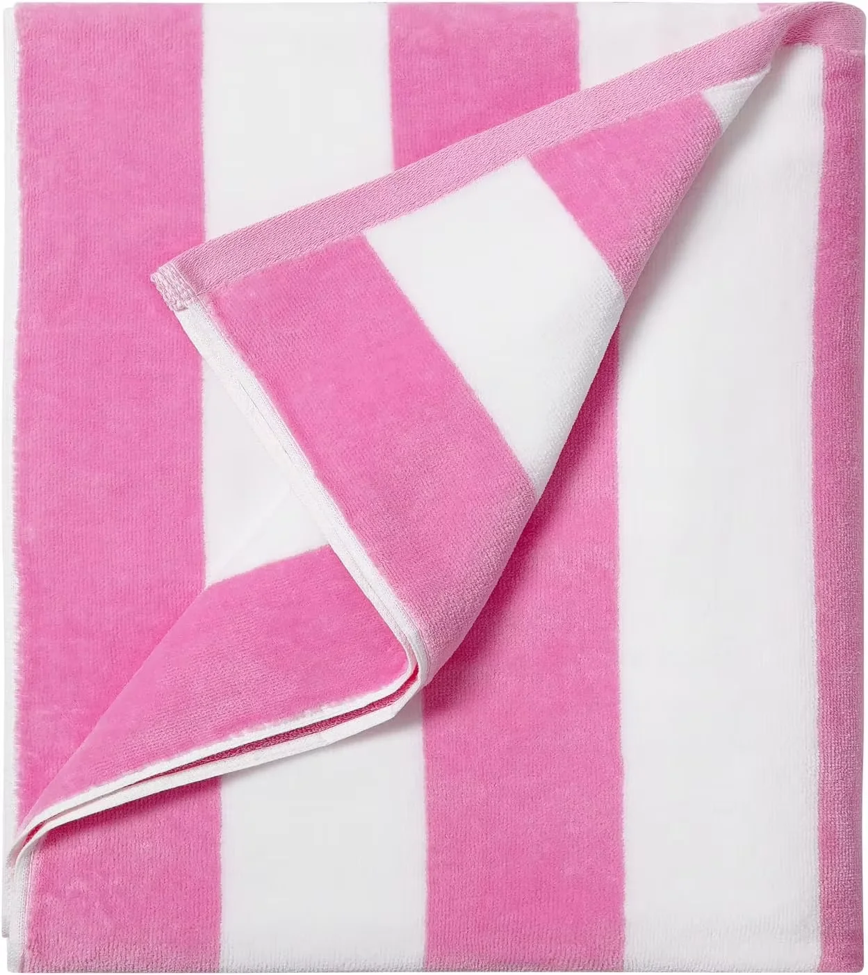 Oversized 32 x 65 inches Plush Thick Soft Premium Cotton Baby Bath Towel Striped Terry Cotton Beach Towel Swimming Blanket