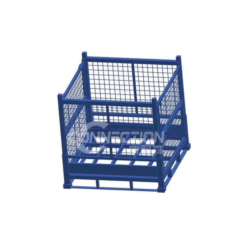 warehouse stackable metal mesh storage pallet cage (62322333948)