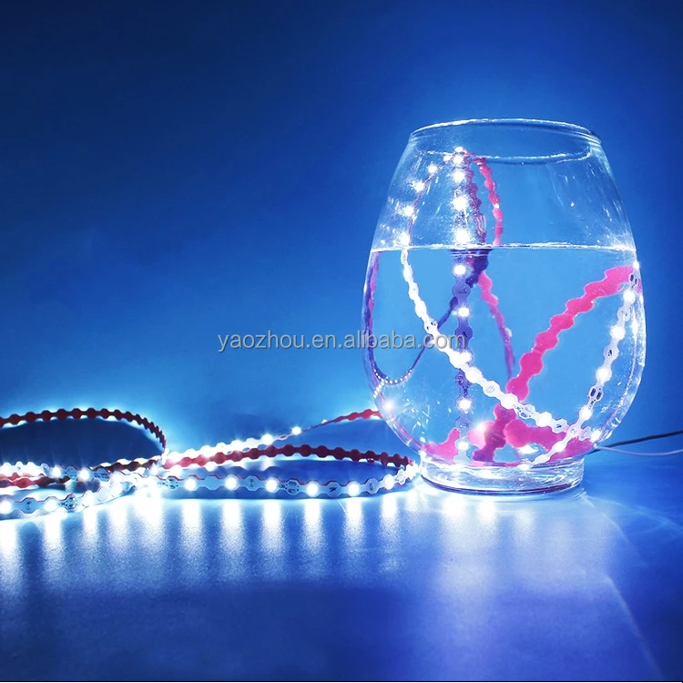 High Power 2835 54leds Large size chip DC12V 5.4W 6.8mm 10m/roll three lights one cut LED Strip Light for Mini word 3D word