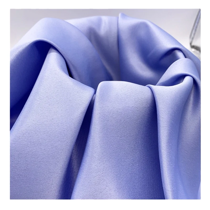 Eco-friendly Polyester Recycled Silk Sateen Glitter Charmeuse Satin Fabrics