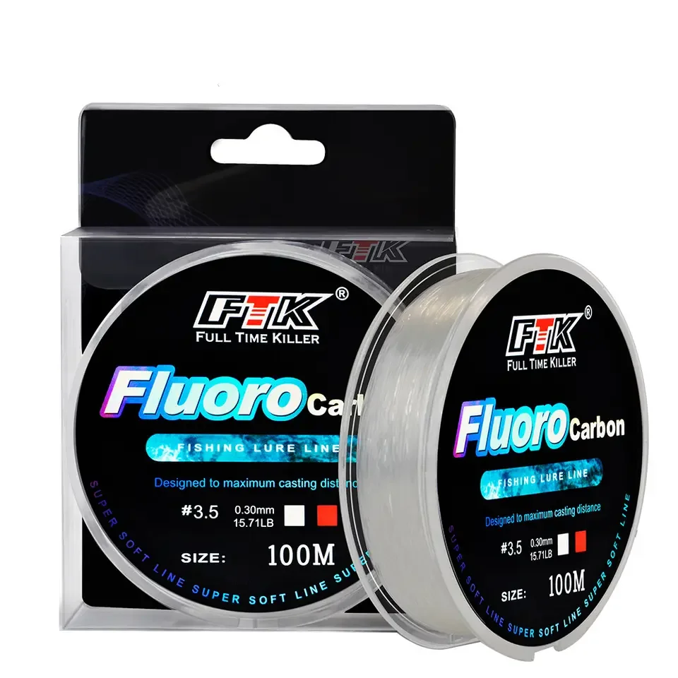 100m 100% Fluorocarbon Nylon Fishing Line Smooth and High Strength High Quality  Fishing Line