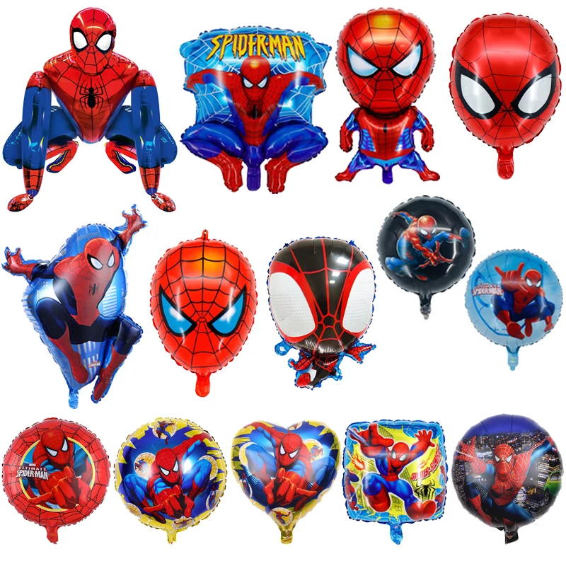 Various Spiderman theme party supplies 3D Big size 18inch spiderman foil balloon