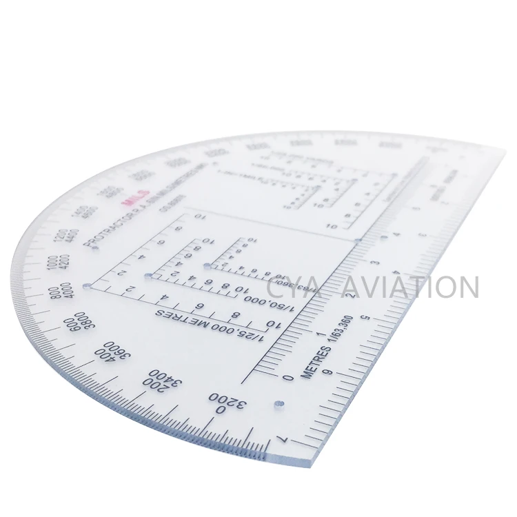 NATO approved Semi circle Protractor 6' dia for military soldiers map reading