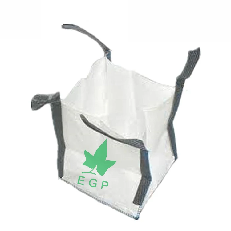 EGP 90x90x120 Jumbo Bag 1000kg PP Sand Bulk Big Bag 1 Ton Breathable Antistatic Fibc Bag Flat Bottom 1500kg Loading Tubular