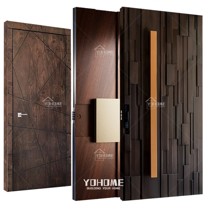 Guangdong yohome customized high quality interior doors and exterior doors modern design wooden door