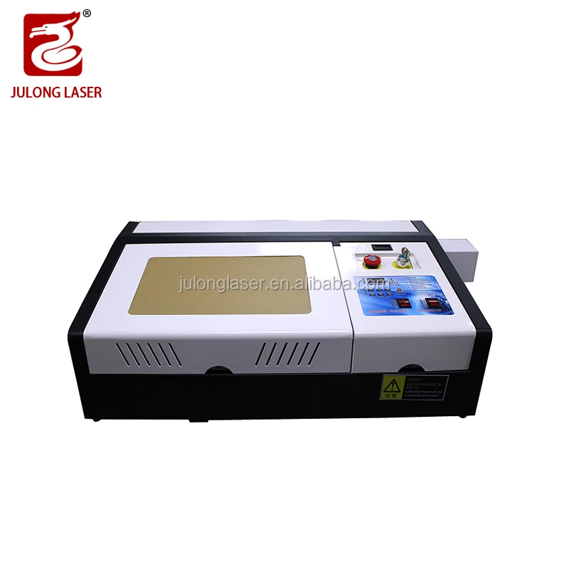2024 Julong CO2 desktop mini 4040 laser engraving and cutting machine with rotary for wood leather paper acrylic felt