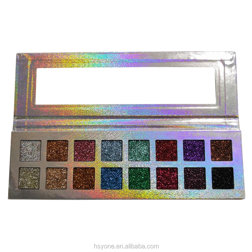 High quality Makeup Blue Cardboard Eyeshadow Palette Wholesale Multichrome Duochrome Eyeshadow Private Label