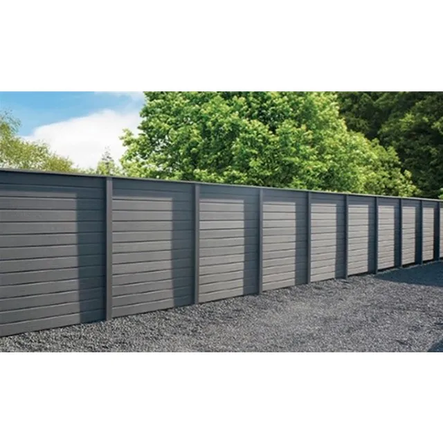 Top quality hot selling Wood-look solid WPC fence with large wind load