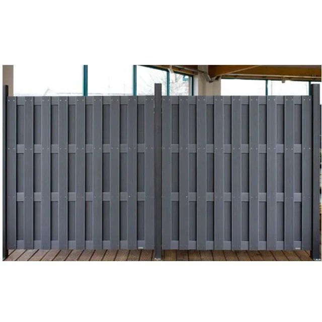 DIY Fence WPC Board Private Garden Hot Sale Construction WPC Fence ,Waterproof Element Wood Fence Panel