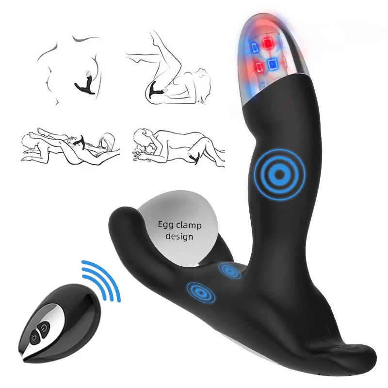 Thrusting Anal Vibrator Prostate Massager Remote Control Dual Stimulation Butt Plug Anal Sex Toys for Men Sex Toys for Women