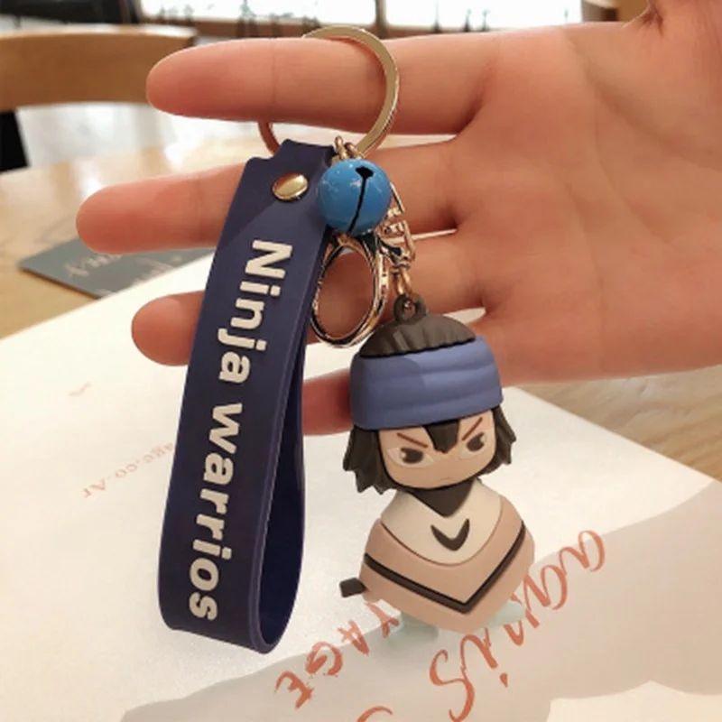 2021 llaveros Naruto Akatsuki Uchiha Itachi Sharingan Cosplay Props Keychain Konoha Kakashi Jiraiya Doll Pendant Key ring Chain