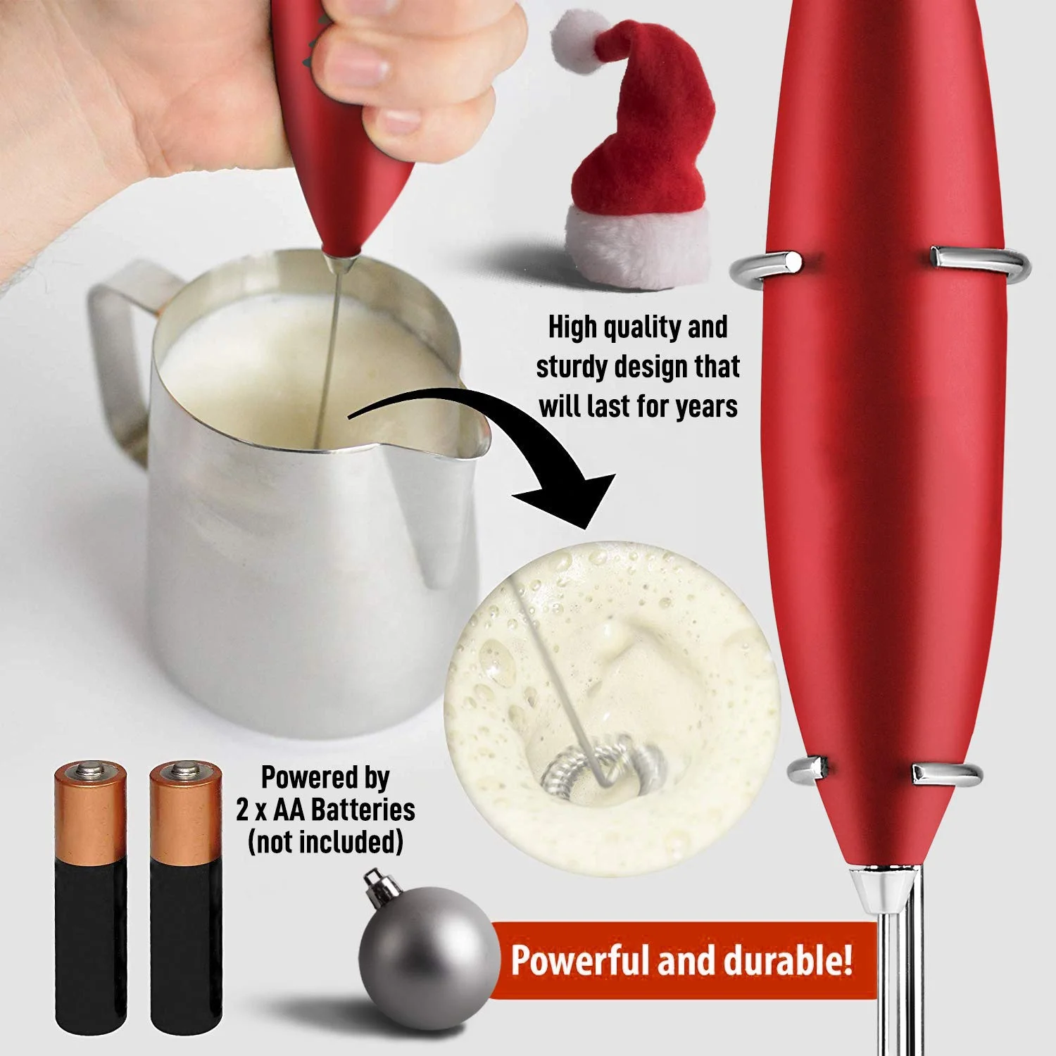 Promotional Battery Operated Automatic Electric Milk Frother Hot Promotional Gift Stainless Steel