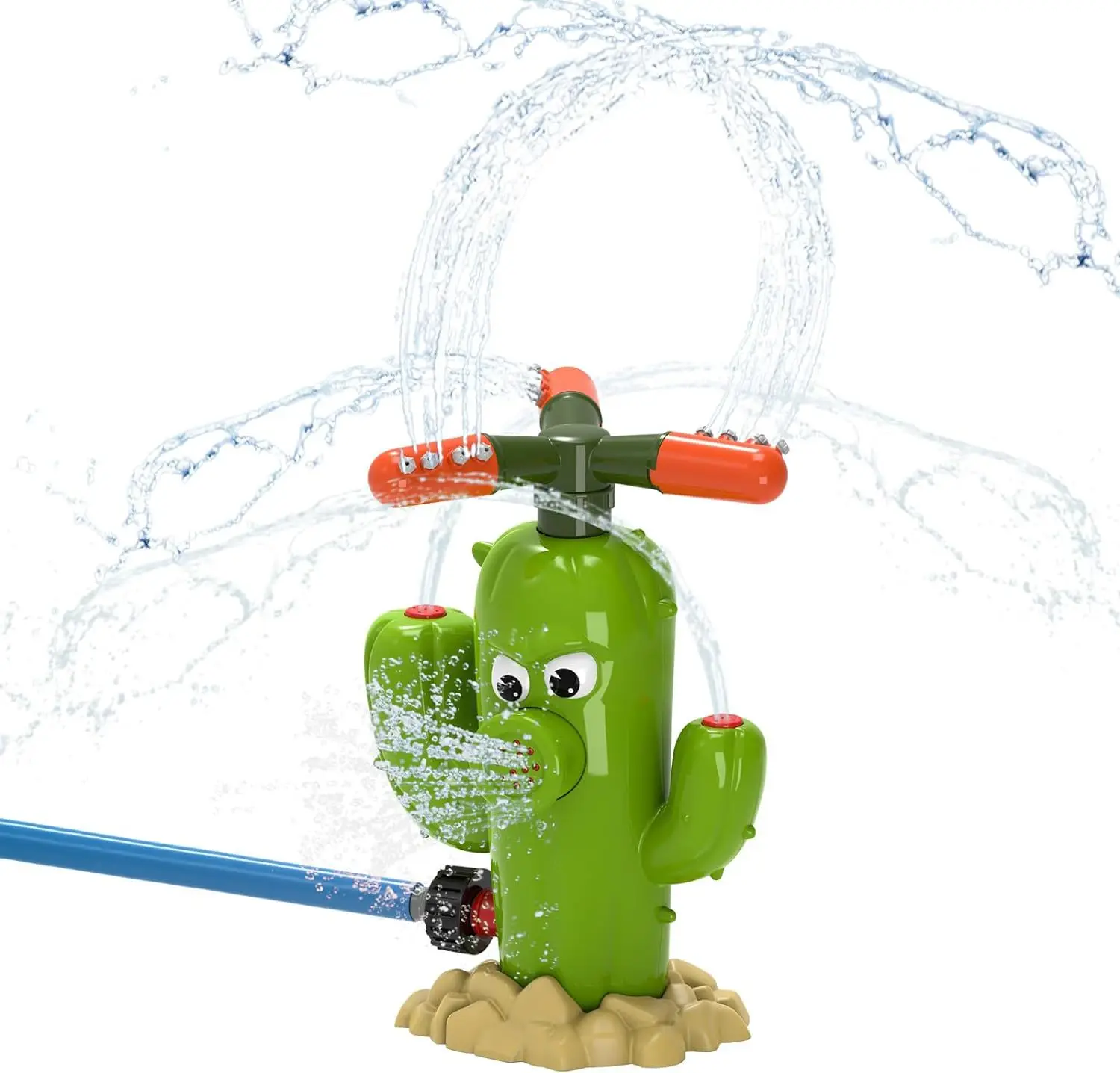 Factory Cheap Price Outdoor Garden Plastic Cactus 360 Degree Spray Kids Summer Water Sprinkler Toy For Backyard Cactus Toys