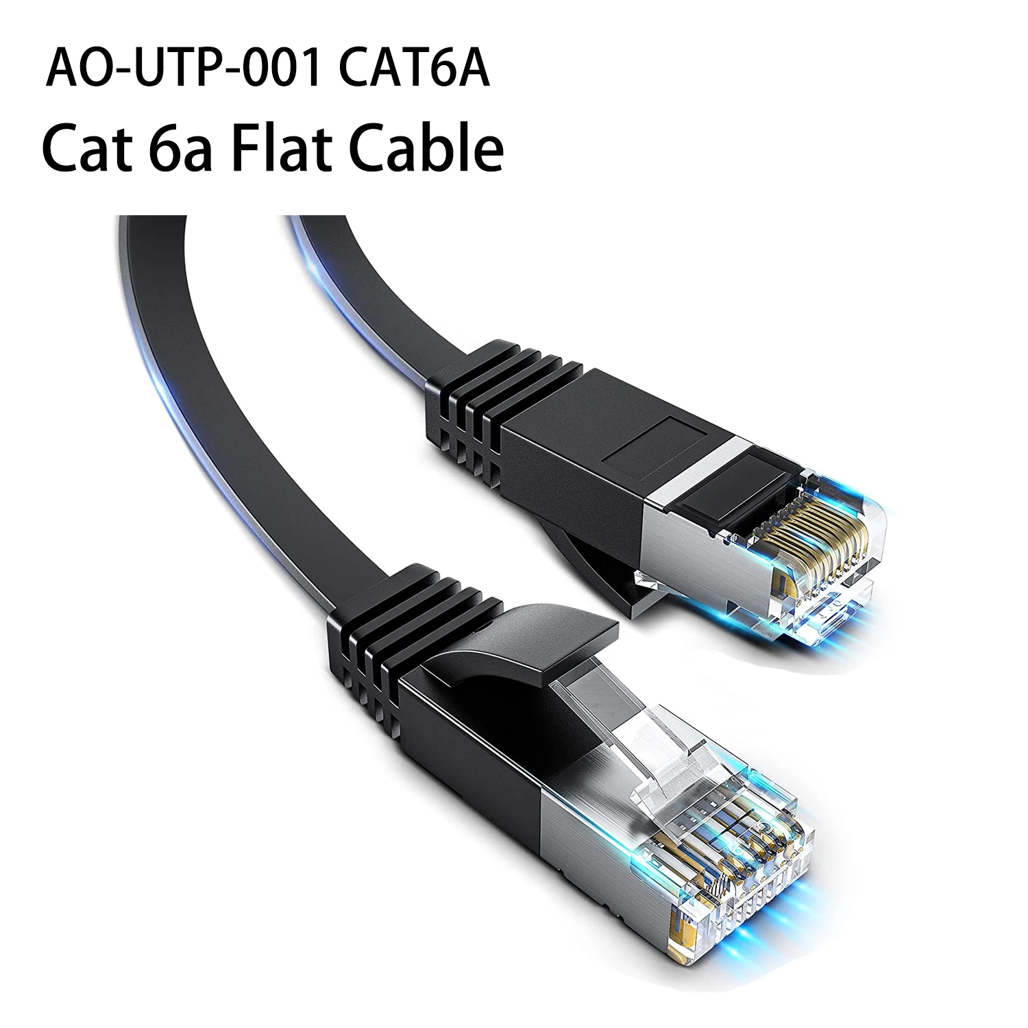 Flat Cat 6 Ethernet Cable High Speed Ethernet Cord LAN Cable with RJ45 Weatherproof Flat Internet Network Patch Cord