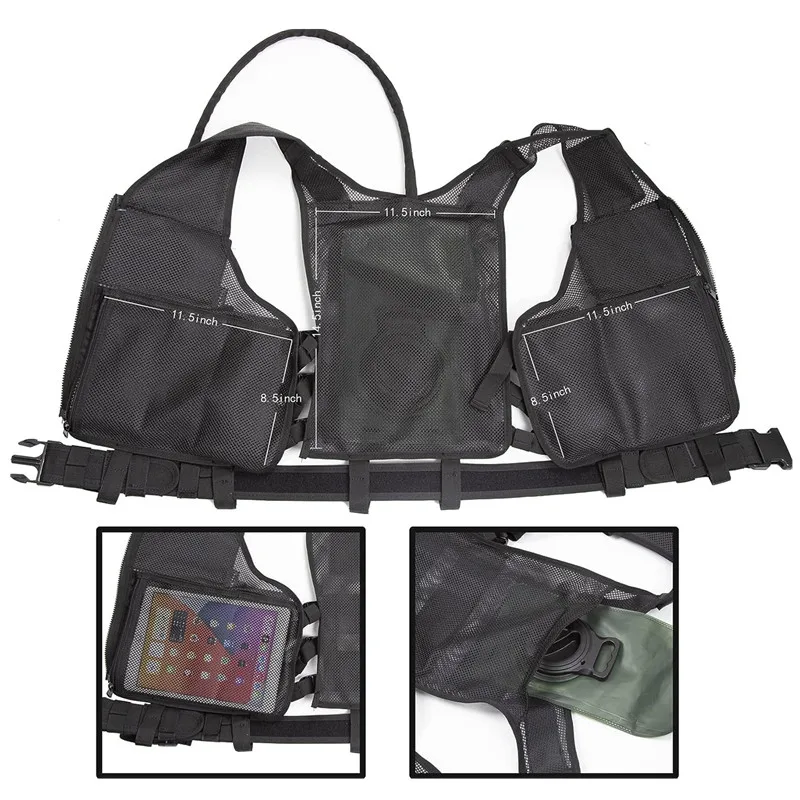 Breathable Molle Tactical Vest Combat Armor Vests Security Guard Hunting Outdoor CS Game Training Jacket