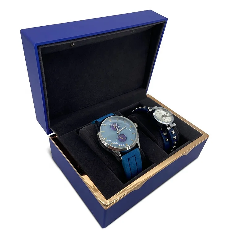 Роскошный модный квадратный браслет подарочный упаковочный Футляр набор ювелирных изделий двойные часы Подушка Коробка для дисплея