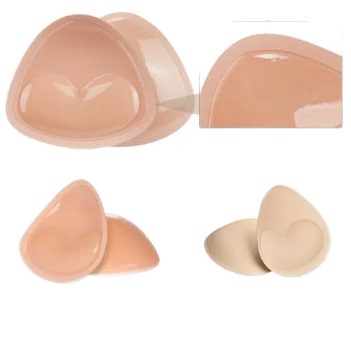 silicone bra pad heart shape bra insert breathable invisible push up silicone bra padded
