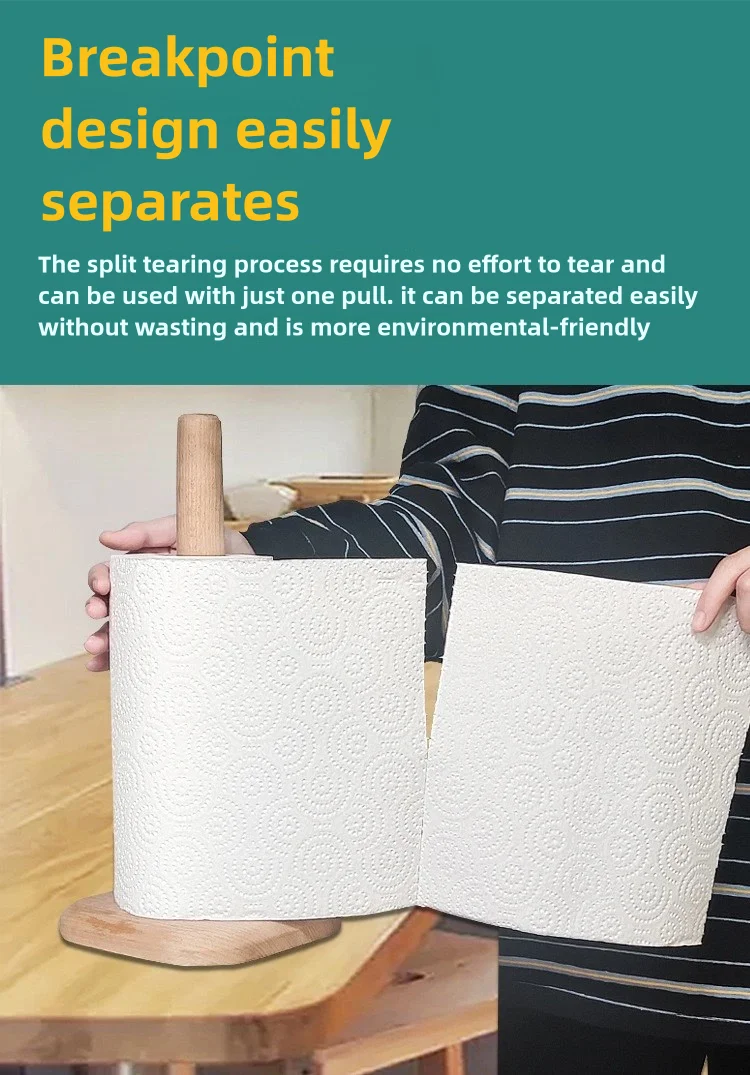 Super absorbent household kitchen paper manufacturer manufactures 1 layer thickened raw wood pulp kitchen paper oil blotter