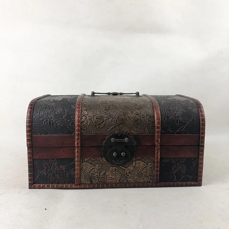 antique color home decoration jewelry keepsake wooden box