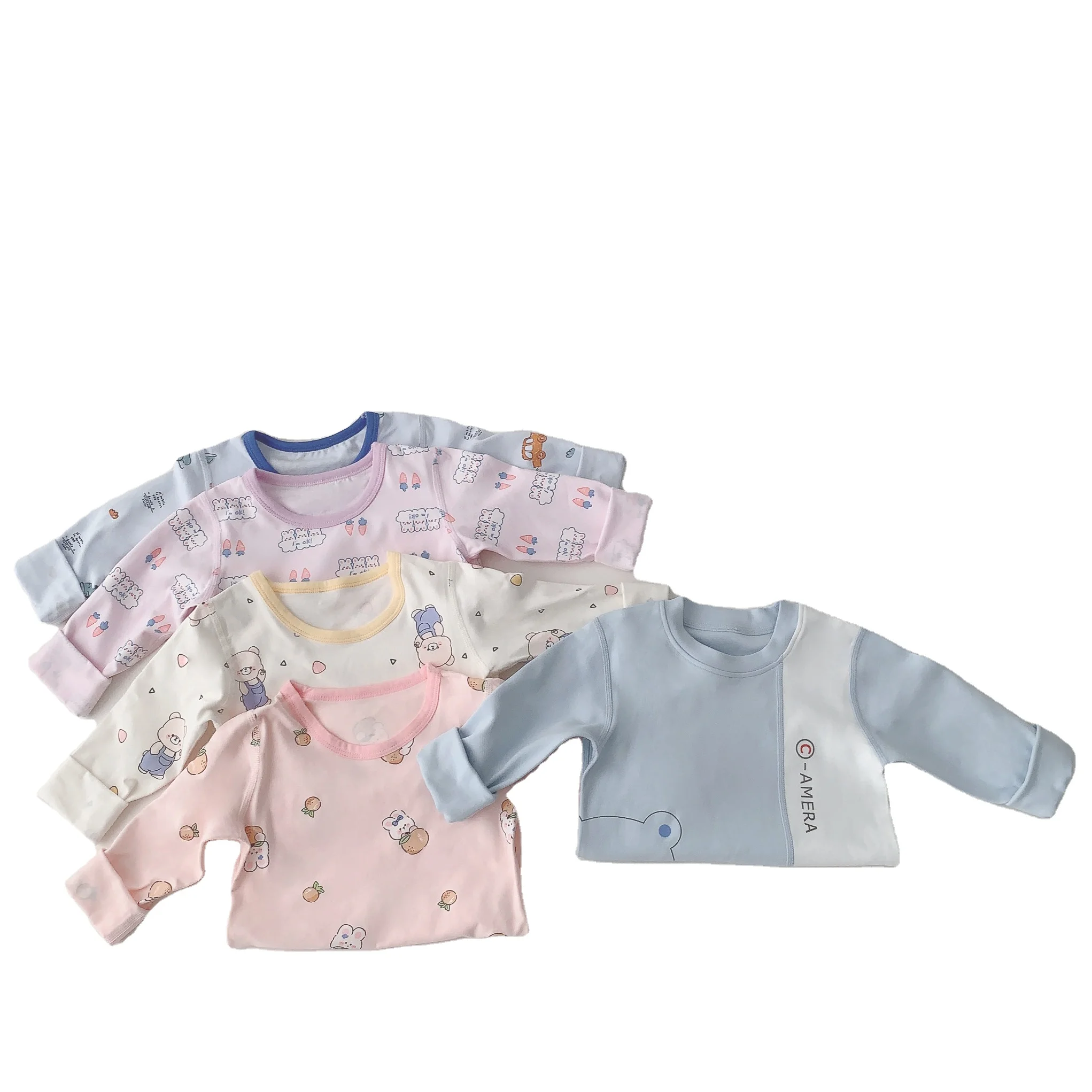 Purorigin Christmas direct sales wholesale price baby gift box set cheap cotton spring kids pajamas clothes  for boys 2-7 years