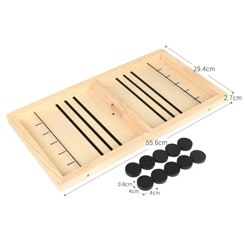 indoor parents children family game educational toys wooden fast sling ice hockey desktop board game for brain intelligent