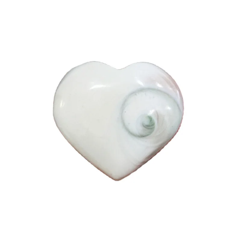 Оптовая продажа, натуральная полированная белая раковина для глаз, украшение в форме сердца, ископаемая Солнечная раковина для украшения
