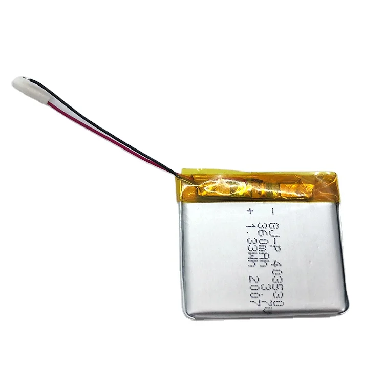 
403530-360mah battery for electrical equipment supplies Lithium storage polymer ion battery ion battery with wire 