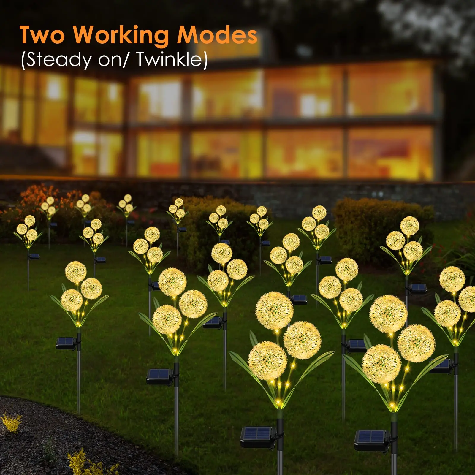 HSX OEM Solar Dandelion flowers outdoor Solar Lawn Lamp Waterproof Auto dandelion solar garden lights LED Dandelion Lamp