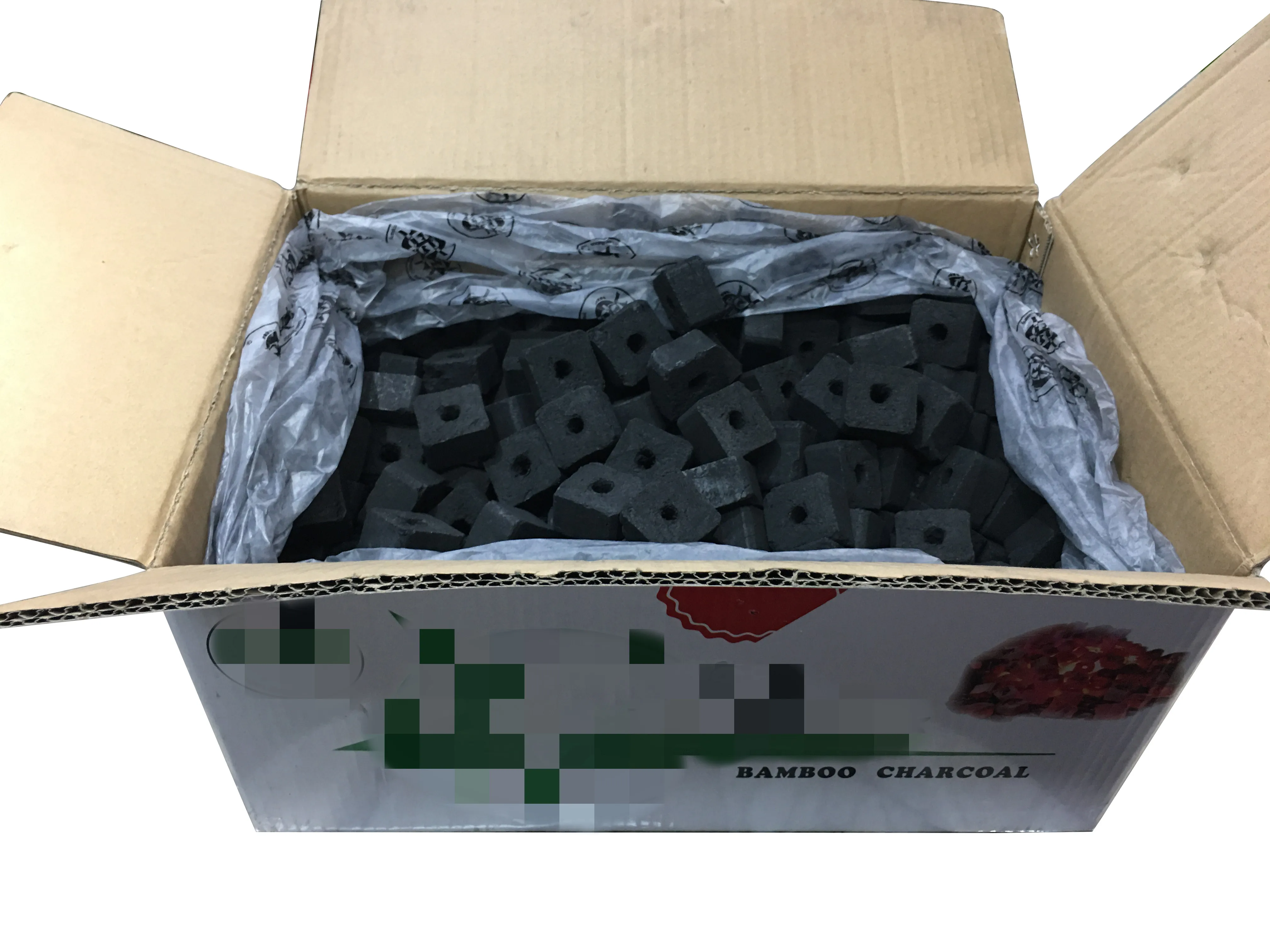 HongQiang Manufacture Iraq Bamboo Cutting Customise Brand Shisha Charcoal Hookah