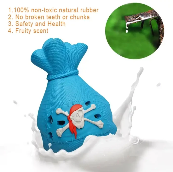 Innovative Pet Natural Rubber Bite Resistant Money Bag Toy Dog Chew Toys For Aggressive Chewers Large Breed