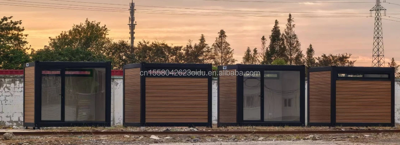 High Quality 10ft Prefabricated Mobile Office Living Container Steel Material Wooden House Home Office on Sale