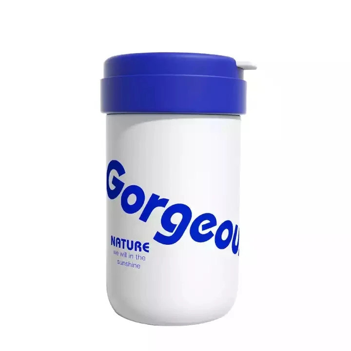 Hot Selling Double Wall Vacuum Cups 340ml 420 Kids Heat Press Tumbler Klein Blue cute Tumblers with Straw