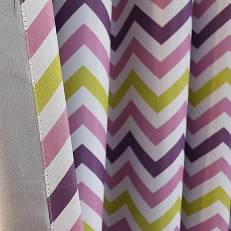 Hot Sale Chevron Printed Thermal Insulated Blackout Curtains Grommet Room Darkening Curtain For Living Room And Bedroom