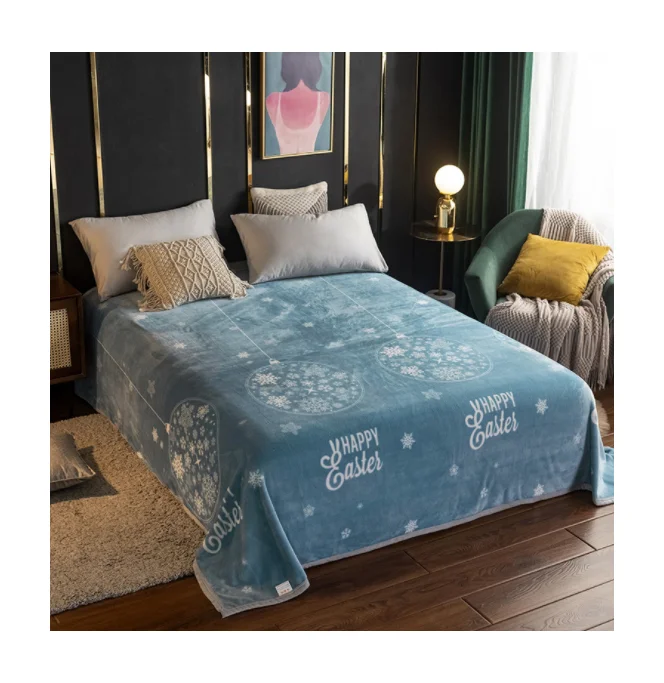 Hot Selling Cheaper Price  New   Design  Printed  Flannel fabric Super Soft  Throw Blanket
