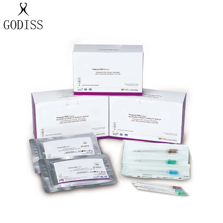 GODISS Hot selling high quality aseptic pdo thread liftelle pdo 30g 25mm mono pdo thread lift