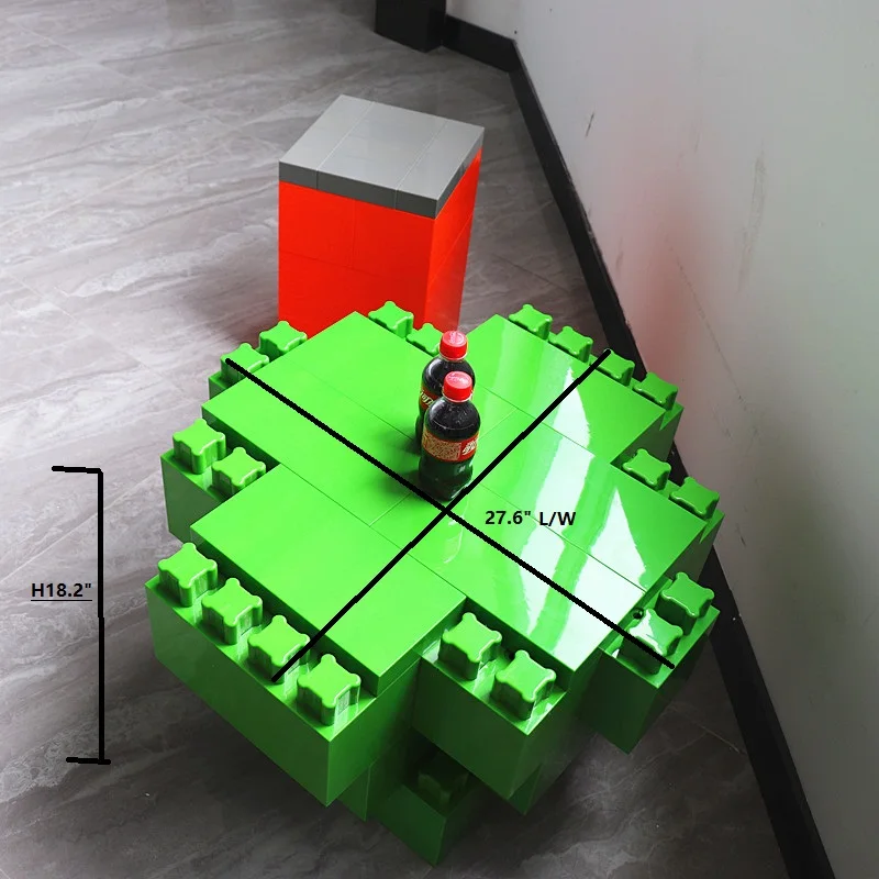 Factory Supply DIY Furniture Compatible Parts Big Size Plastic Wall Table Chair Bricks Block