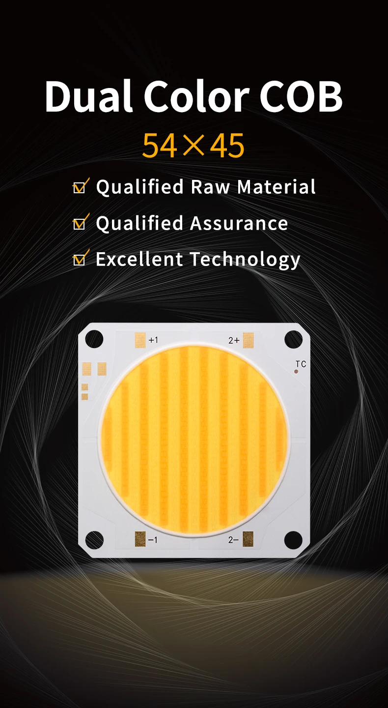 Hot Sale  COB 5445  Dual Color 300W+300W  High CRI97  70-74V   2700K+6500K   Led Chip For Photography  Light