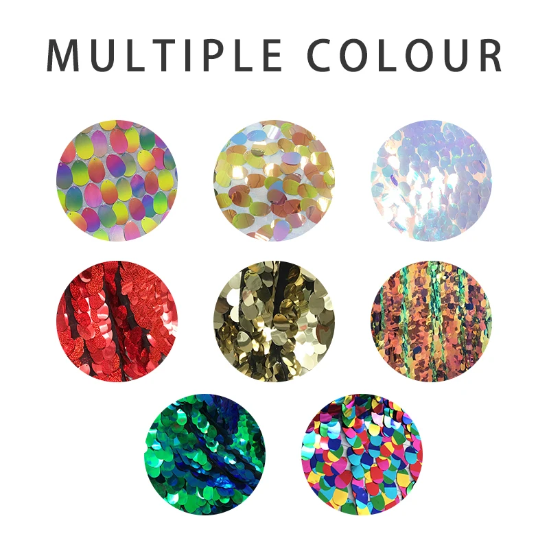 Flip Full Size Large Sequin Fabric Stage Wedding Dress Embroidered Large Sequin Factory Direct Sales camo printed sequin fabric