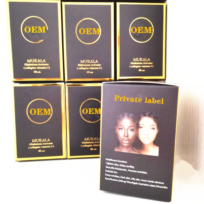 High quality 20 millions glutathione activator softgels pills skin whitening capsules for black skin