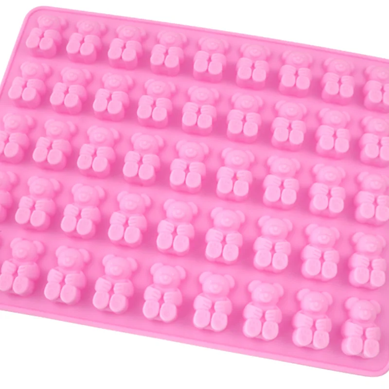 45 hole gummy bear shape silicon chocolate silicone ice cube tray cookie candy resin polycarbonate moulds for chocolate mold