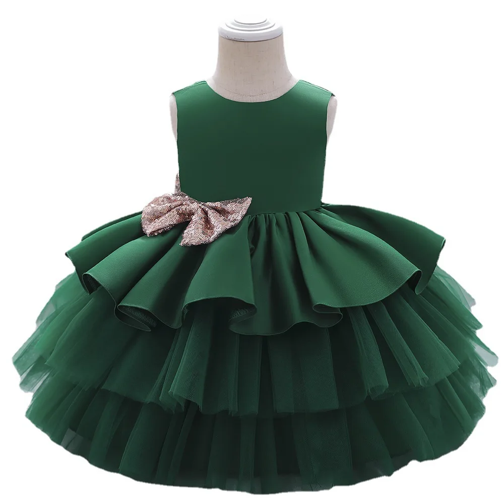 High Quality Baby Girls Birthday Wear Dress Princess Party Dresses Elegant Wedding Dress Children Gown