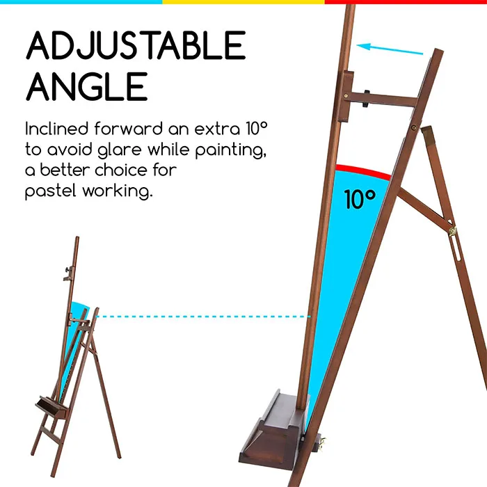 MEEDEN Studio Beech Wood Easel Stand A-frame Tripod Easel for Painting