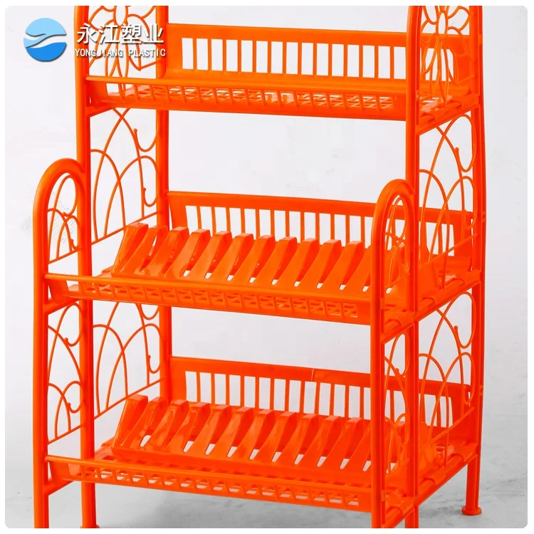 wholesale vegetable drying rack acrylic dish plate rack kichen dish rack with plastic utensil tray