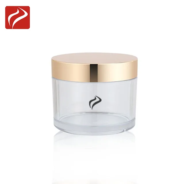 Custom size clear PETG cosmetic cream jar for skin care