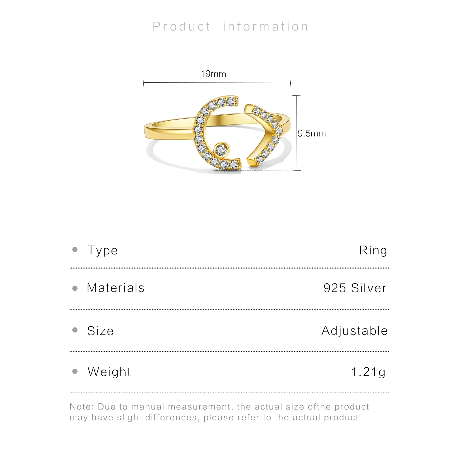 FUAMAY 2025 Fashion New Design Line Fish Open Ring 18K Gold Plated 925 Silver Minimalist Pave Fish Ring For Women